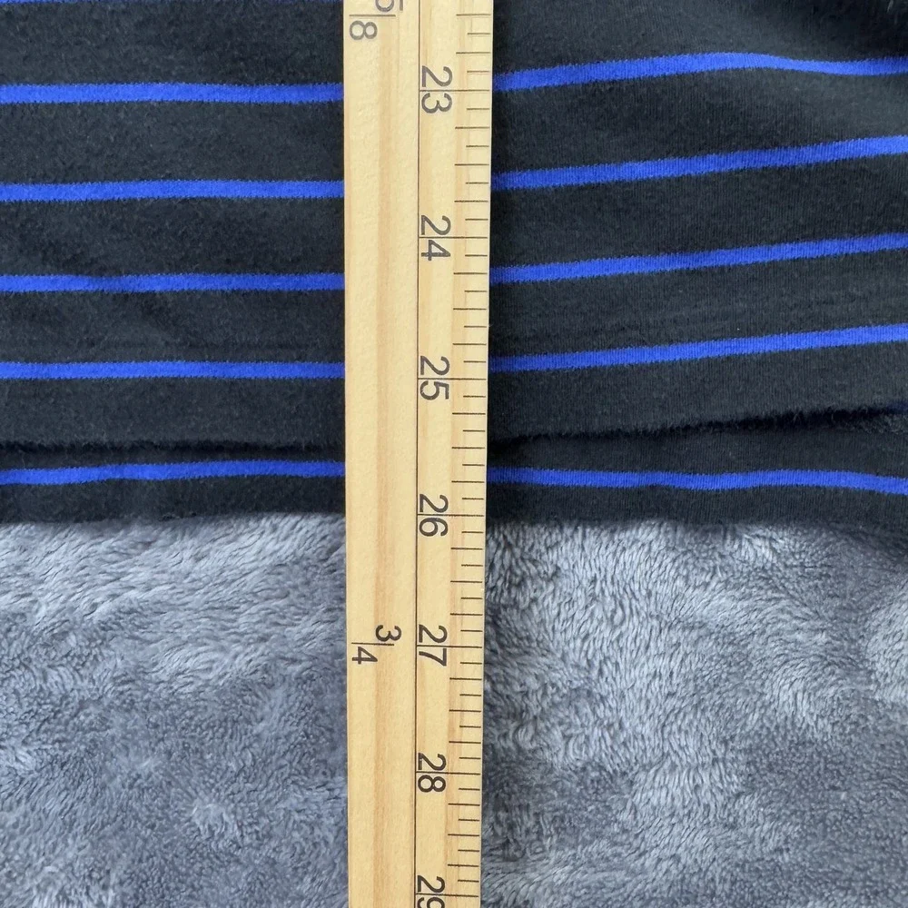 Polo Ralph Lauren Polo Mens L Black Blue Striped Pima Soft Touch Short Sleeve